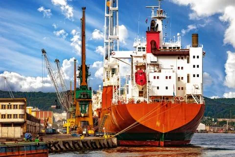 Ship in port Stock Photos