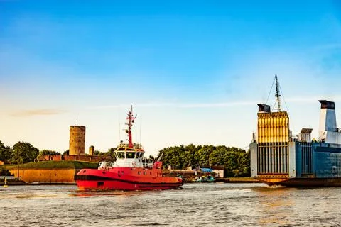 Ship in port Stock Photos