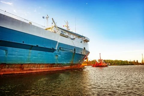 Ship in port Stock Photos