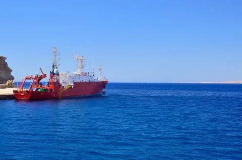 Ship in the port Stock Photos