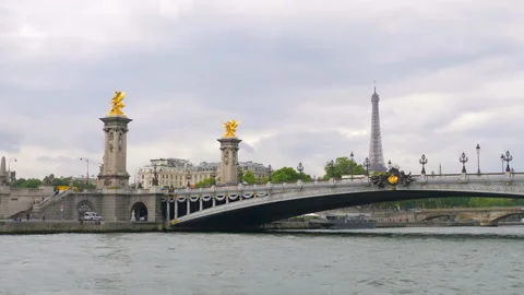 Ship POV on Eiffel tower in Paris in 4k slow motion 60fps Stock Footage 155507537