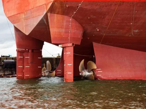 Ship Propeller in water Stock Photos
