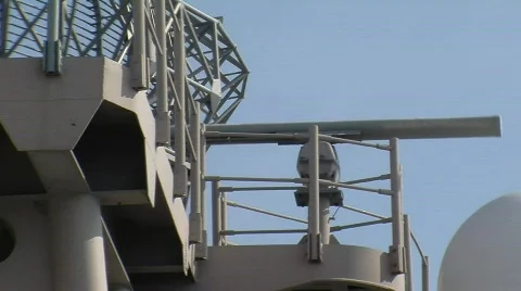 Ship Radars Spinning (HD) c Stock Footage 690294