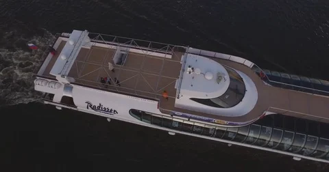 Ship Radisson in Moscow Stock Footage 74621485