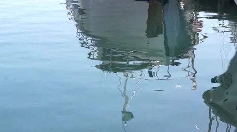 Ship reflection in water Video stock 44649799