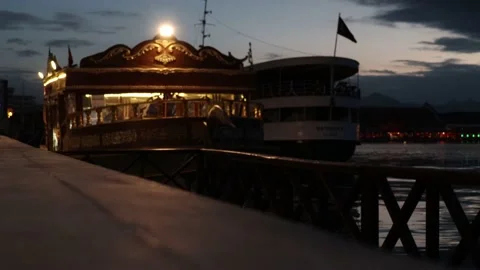 Ship Restaurant Establishing Shot Stock Footage 172264174