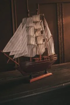 Ship in retro style Stock Photos