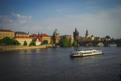 Ship on the river, Praque Photos