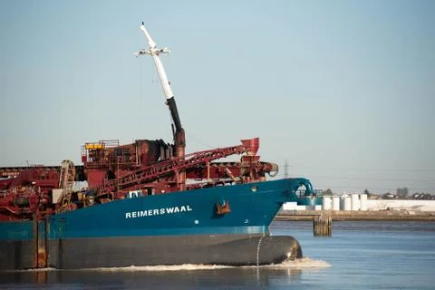 Ship on the River Thames Stock Photos