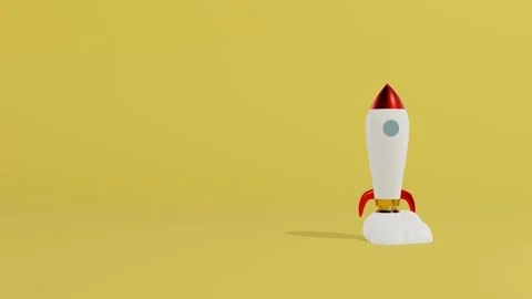 Ship rocket launch. Startup new business project. New business project concept. Video stock 245812411