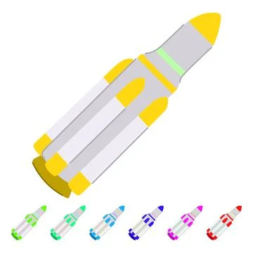 Ship rocket toy vector cartoon graphic Stock Illustration