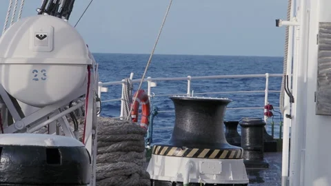 The ship rocks the waves in the ocean Stock Footage 151901919