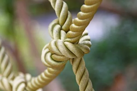 Ship rope with knot Stock Photos