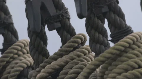 Ship ropes sailing ship. Stock Footage 66187431