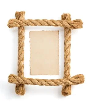Ship ropes on white Stock Photos