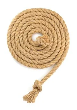 Ship ropes on white Stock Photos