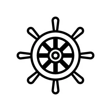 Ship rudder icon Stock Illustration