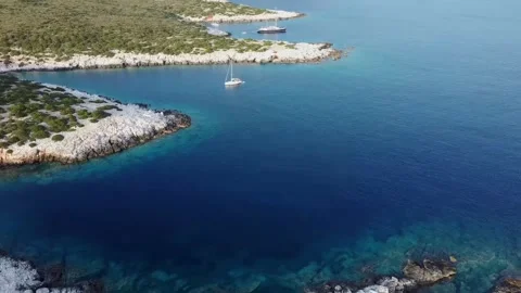 Ship Sailing Along the Seashore | Beautiful Coastal Ocean 4K Vídeos de archivo 337702991