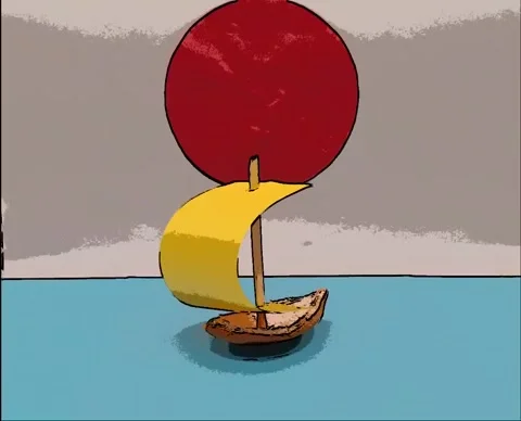 Ship sailing animation Stock Footage 335082802