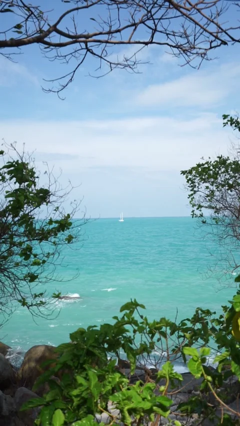 Ship Sailing In The Middle Of The Sea Stock Footage 244214925