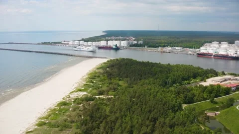 The ship sailing to the port Stock Footage 238467090