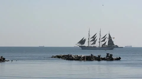 Ship sailing on the sea Stock Footage 12273510