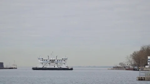 Ship sailing in a sea Stock Footage 74086290