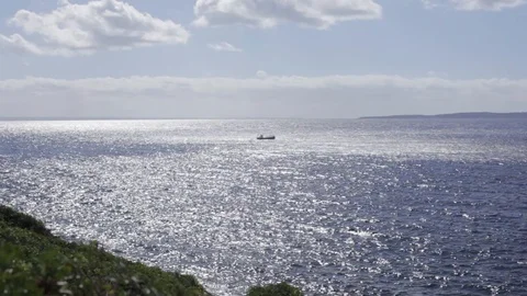 Ship sailing in the sea Video stock 103155395