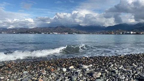 The ship is sailing on the sea Stock Footage 168642430