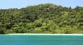 Ship sails along beautiful islands in Gulf of Siam, Thailand HD Footage