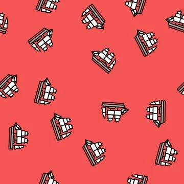 Ship with sails geographical discoveries vector seamless pattern Stock Illustration