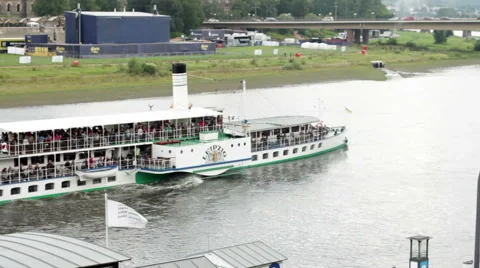 Ship Sails On The River Video stock 67418010