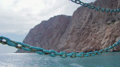 Ship sails on the sea Stock Footage 49687309