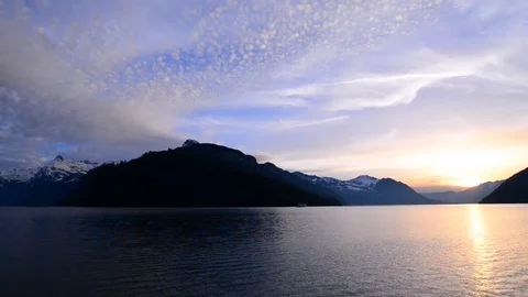 Ship sails. Switzerland. Stock Footage 73590740