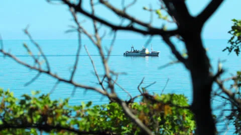 Ship at sea Stock Footage 24473554