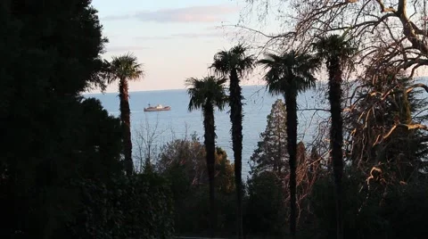 A Ship On The Sea 스톡 동영상 46571682