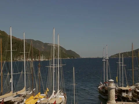 The ship is on the sea Stock Footage