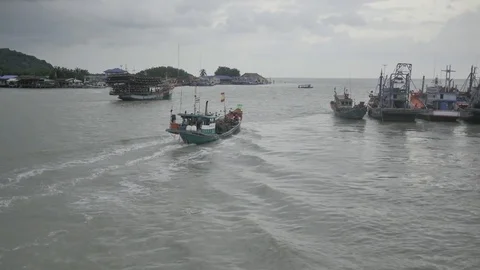 Ship at Sea Stock Footage 79145575