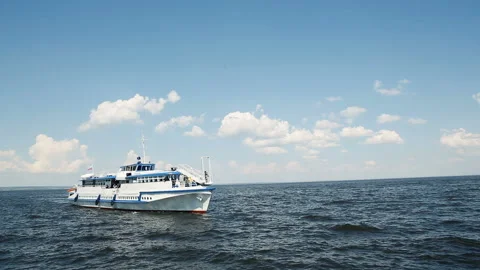 Ship In The Sea Stock Footage 87552605