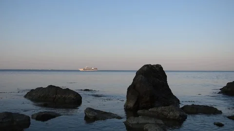 Ship in the sea Stock Footage 115357831