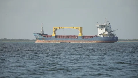 Ship at Sea Stock Footage 127694966