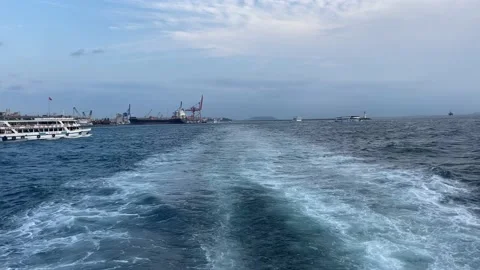 Ship on Sea Stock Footage 230023137