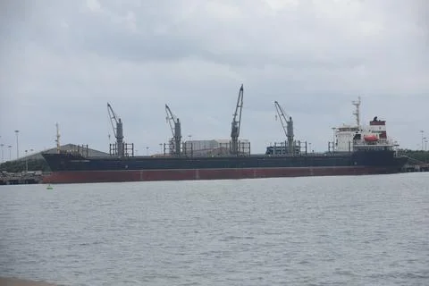 Ship in sea at Harbor Stock Photos