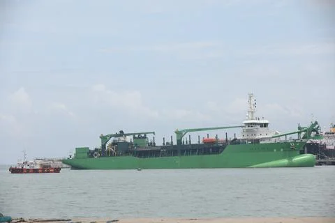 Ship in the sea at Harbor Stock Photos