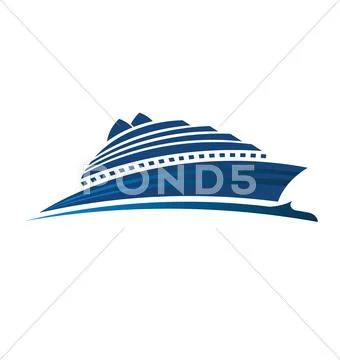 Ship on the sea Stock Illustration
