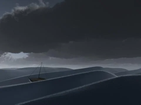 Ship at sea Stock Illustration