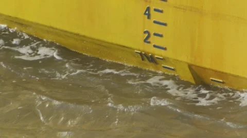 Ship sea level mark Stock Footage 168778129