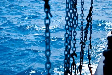 The ship in the sea Stock Photos