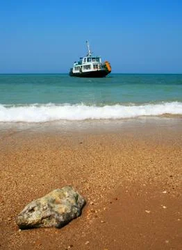 Ship in the sea Stock Photos