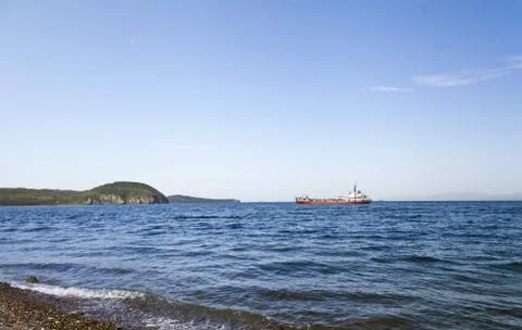 The ship in the sea Stock Photos